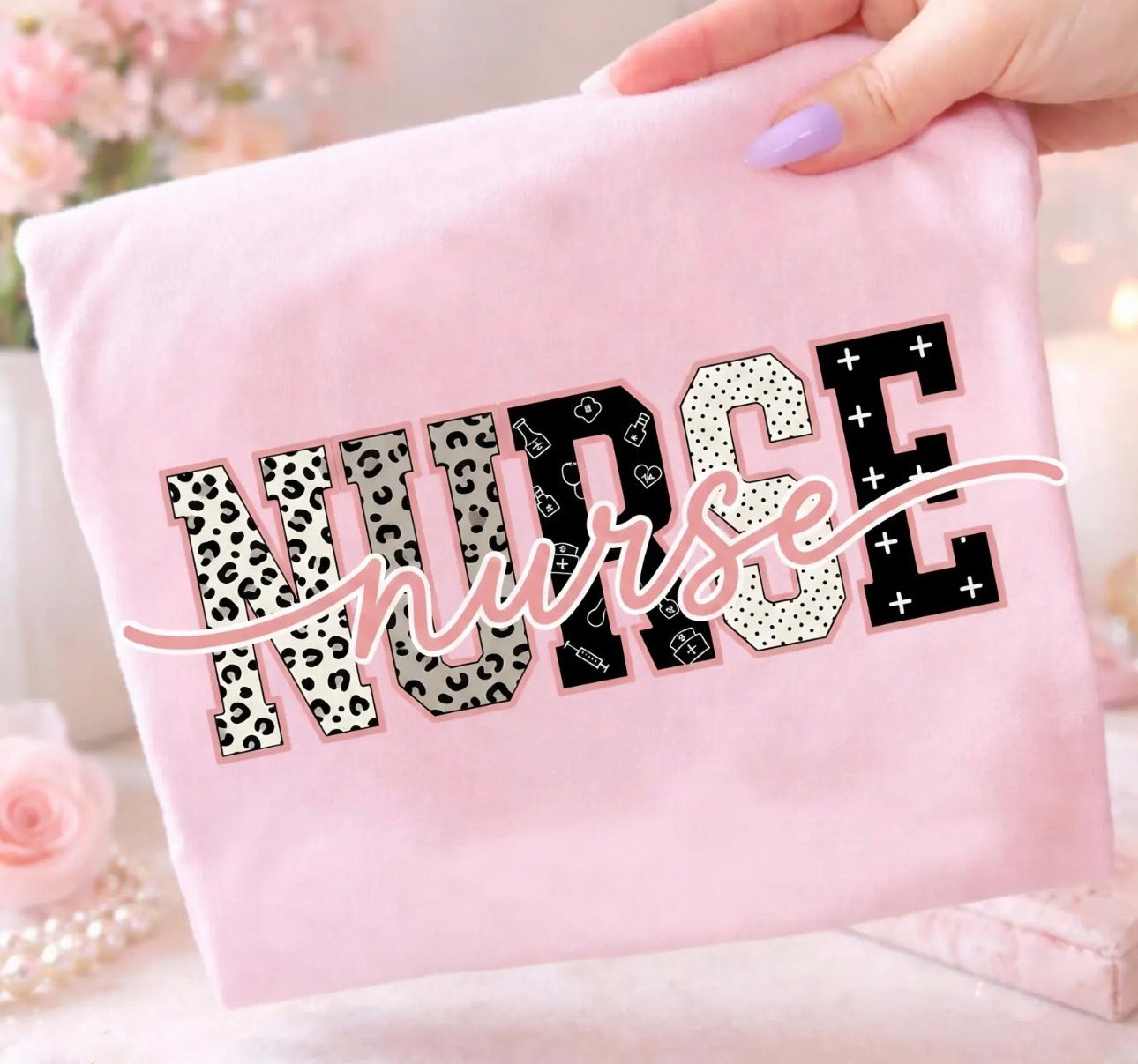 Nurse Leopard - Glitter Print