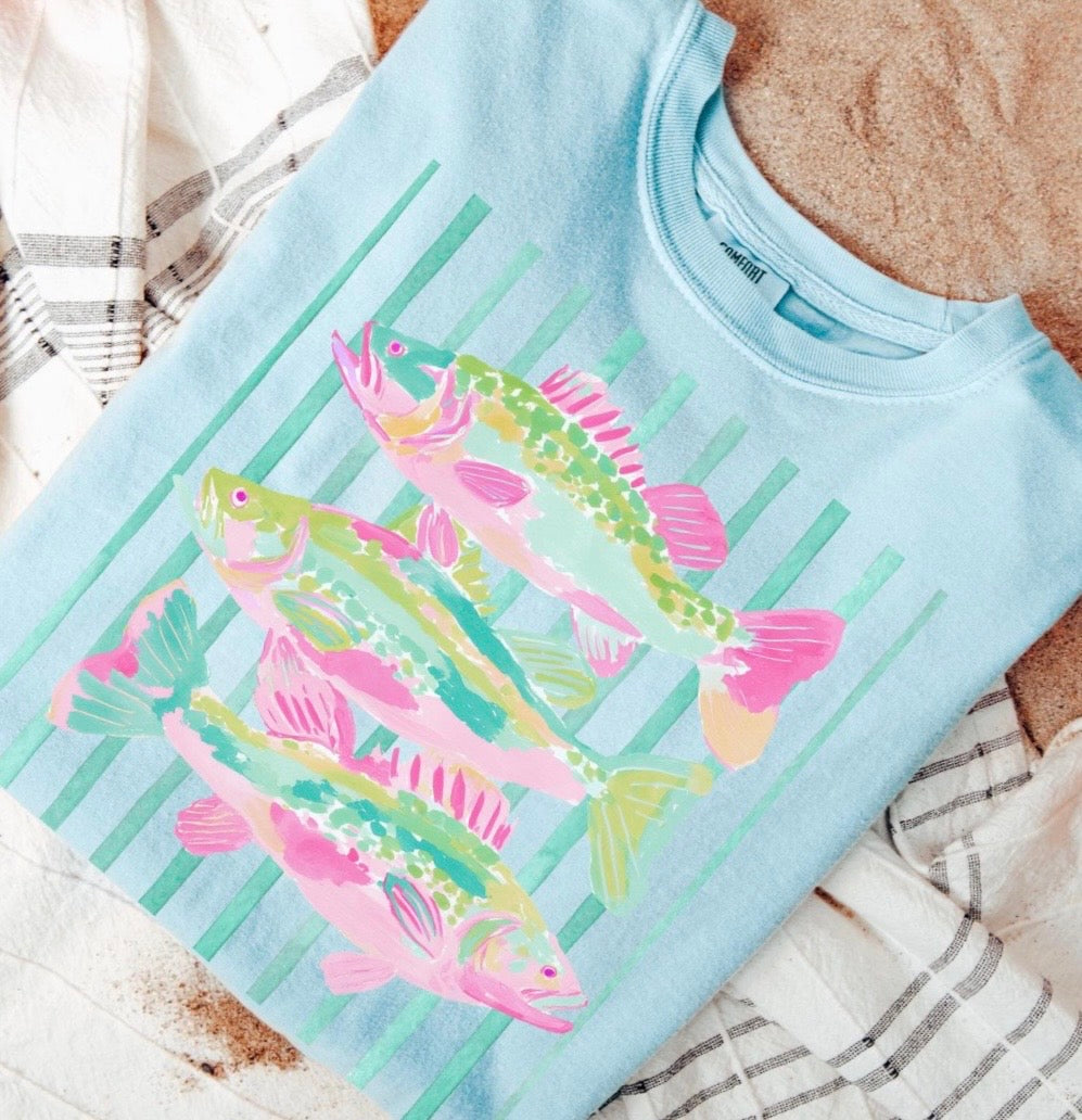 Fish Stripe - Glitter Print