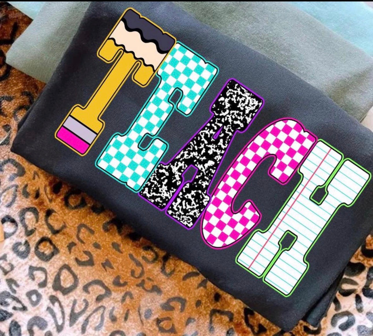 Neon Teach - Glitter Print