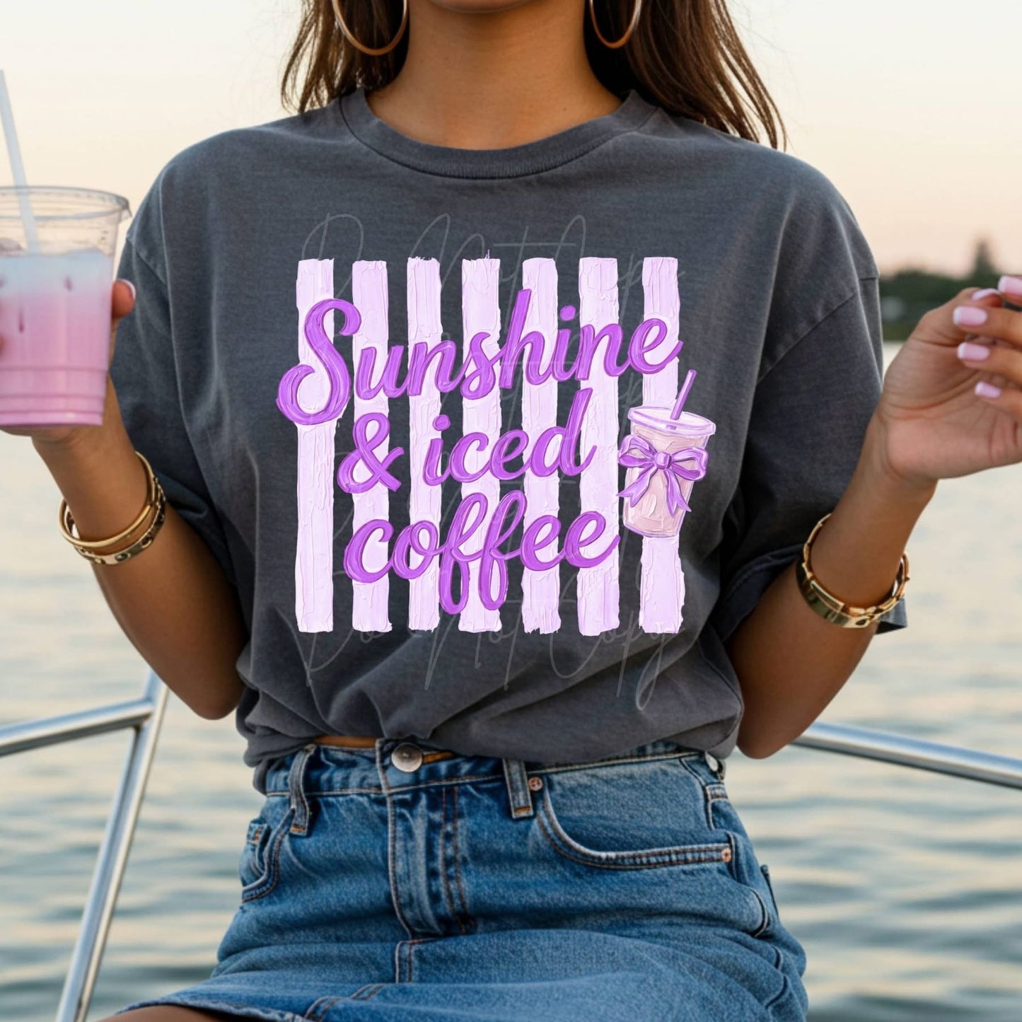 Sunshine & Iced Coffee Pinstripe