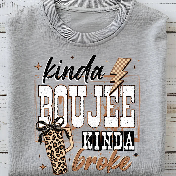 Kinda Boujee - Glitter Print