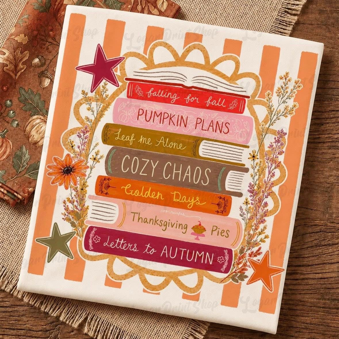 Autumn Book Stack