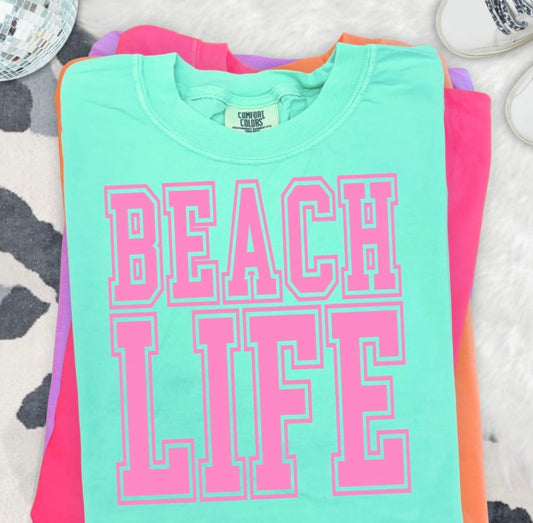 Beach Life - Pink Varsity