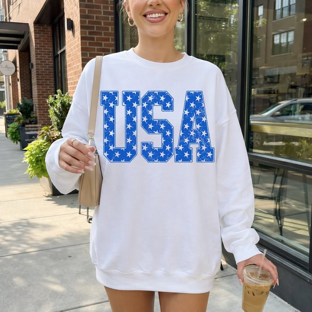 Blue USA Stars