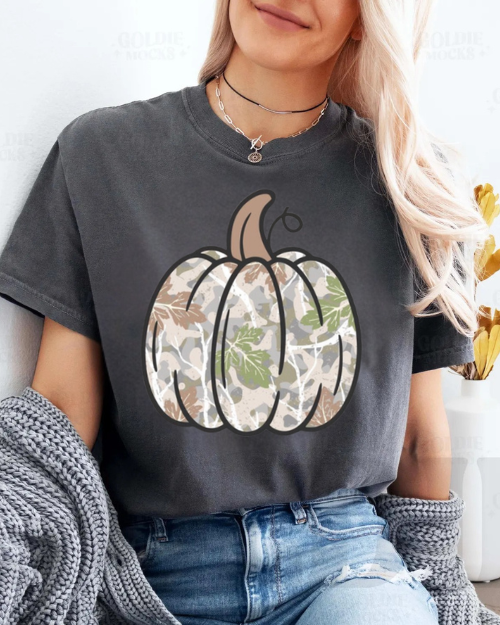 Camo Leaves Pumpkin