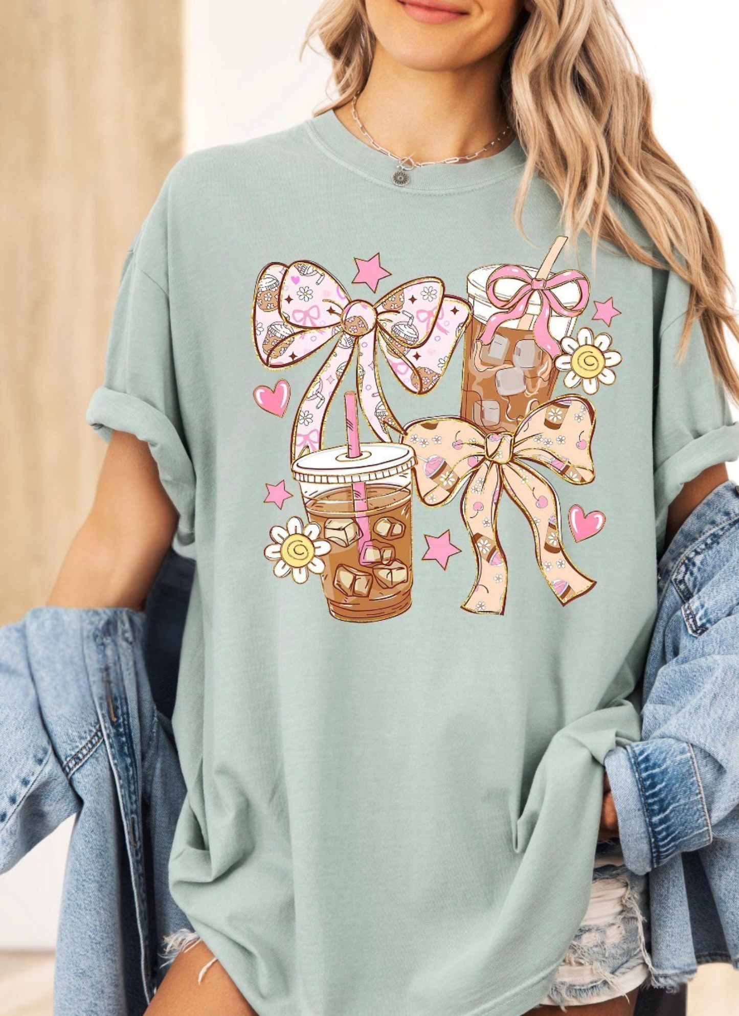 Coffee Bows - Glitter Print