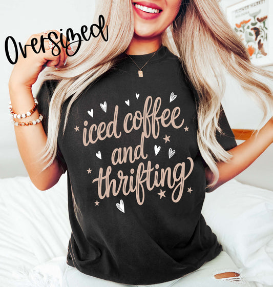 Iced Coffee & Thrifting - Oversized Print