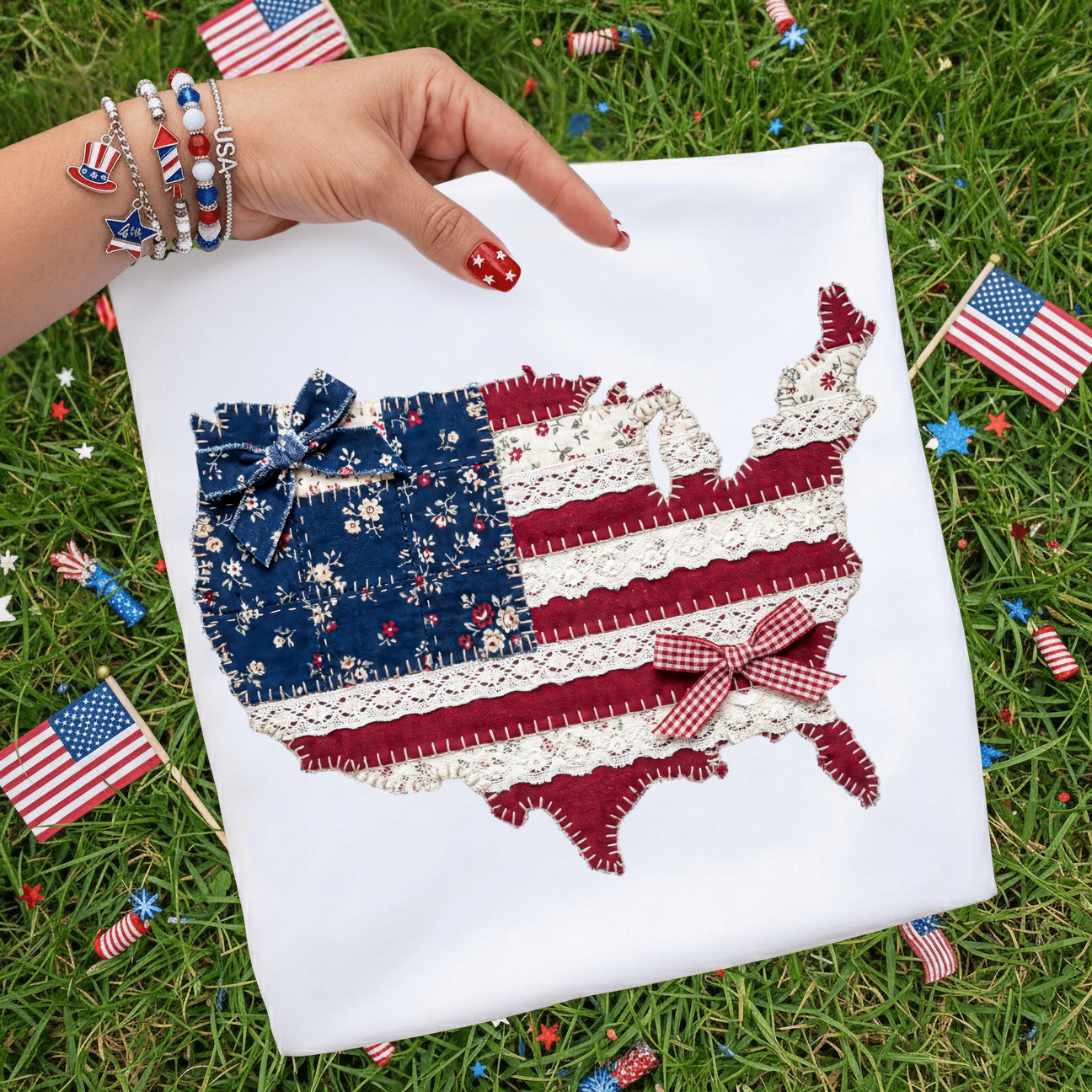 Lace Patchwork Flag