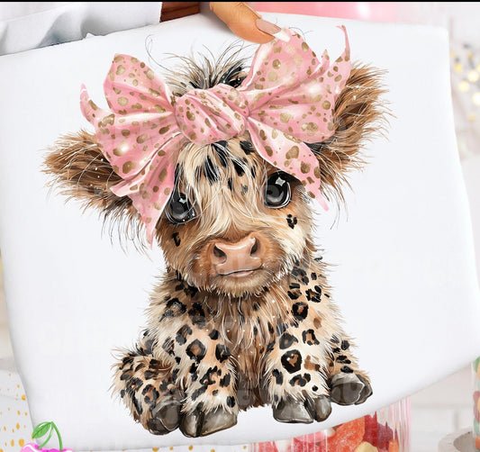 Leopard Cow - Glitter Print
