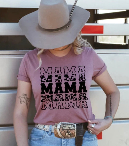 Mama Cowhide Stacked