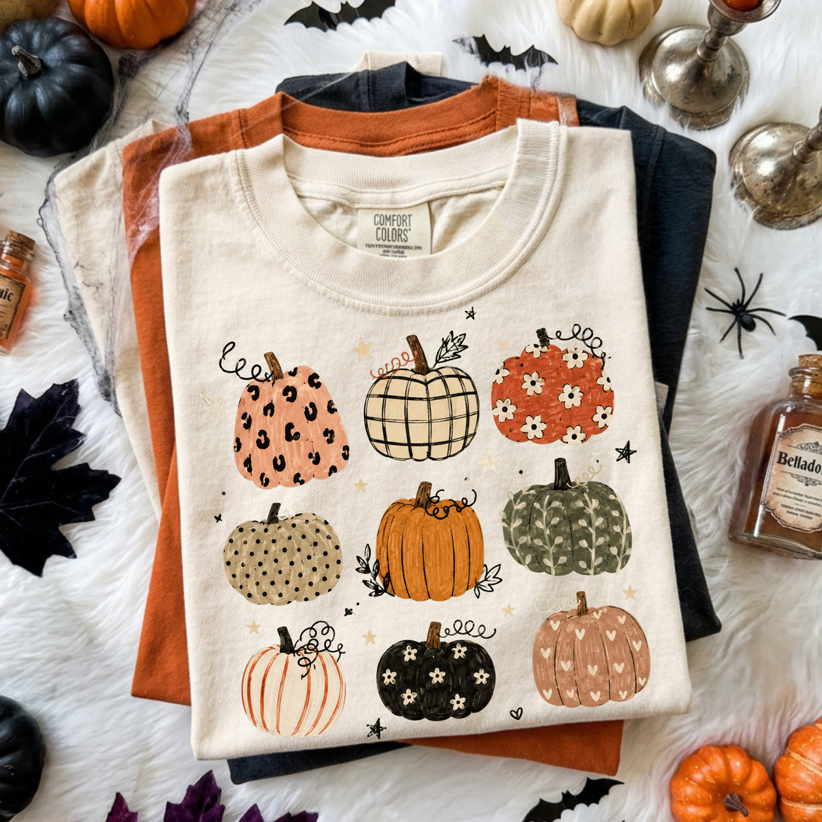 Pumpkin Collage Hearts