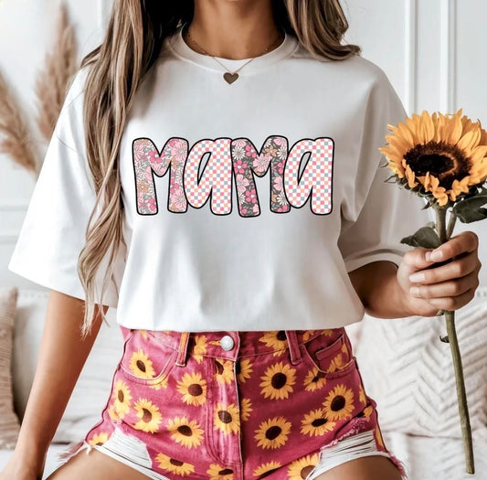 Retro Mama Floral - Glitter Print