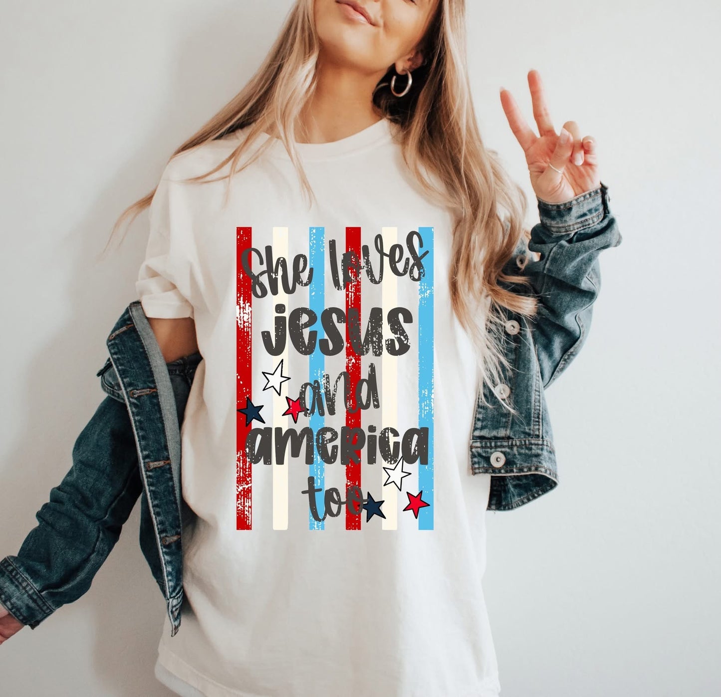 She Loves Jesus Stripe