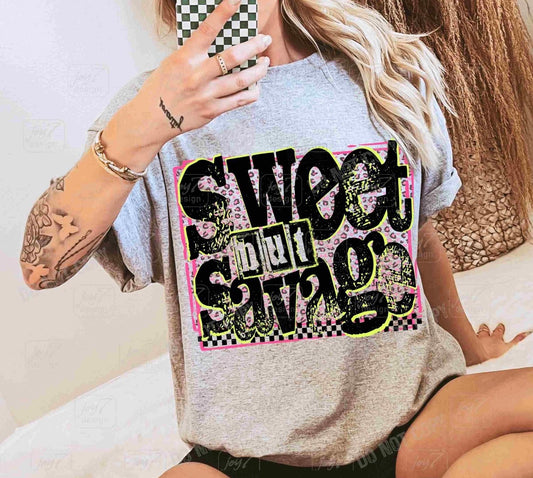 Sweet but Savage - Glitter Print