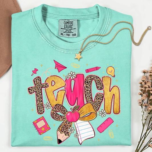 Teach Leopard - Glitter Print