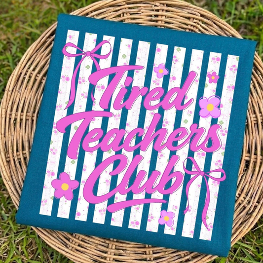 Tired Teachers Club - Glitter Print