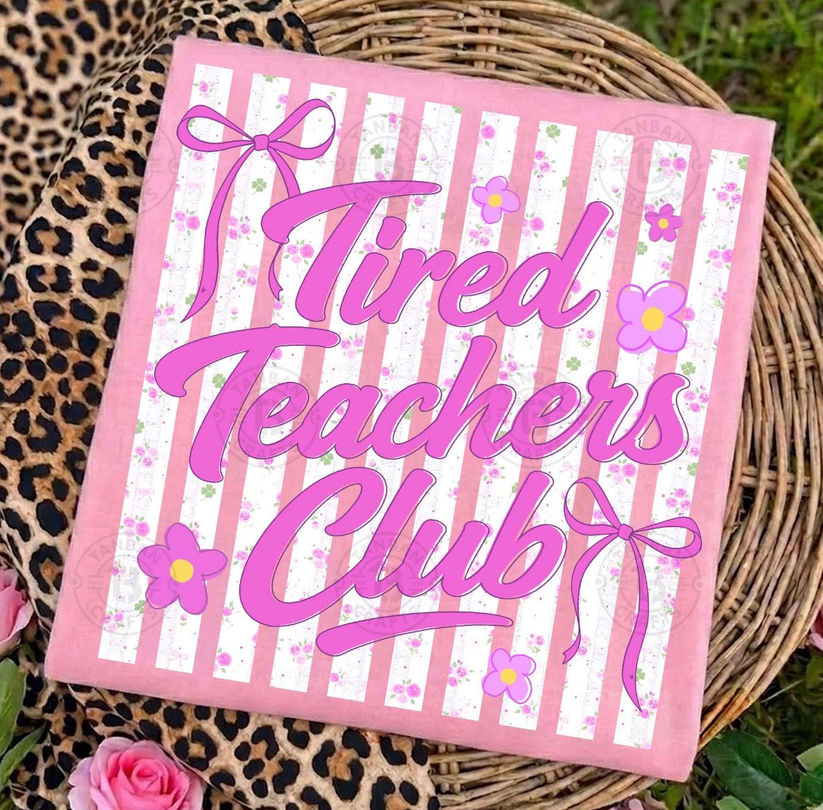 Tired Teachers Club - Glitter Print