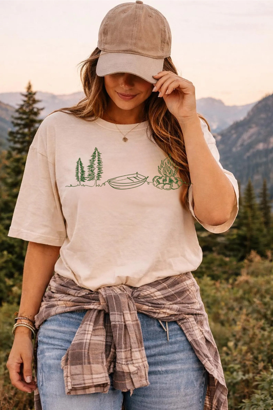 Trees - Boats - Campfire