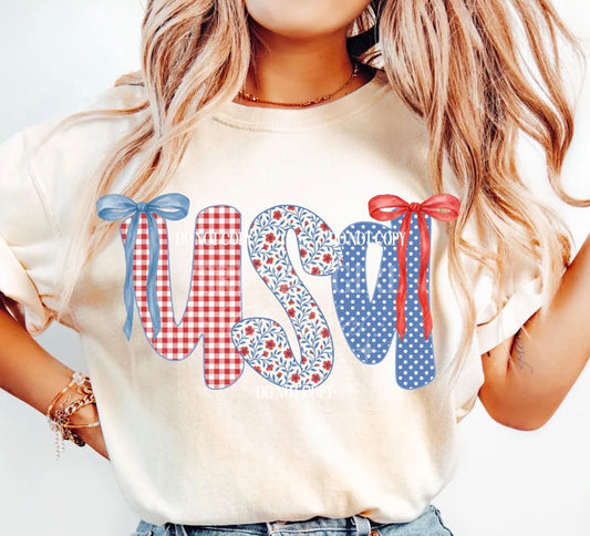 USA Patchwork Bow