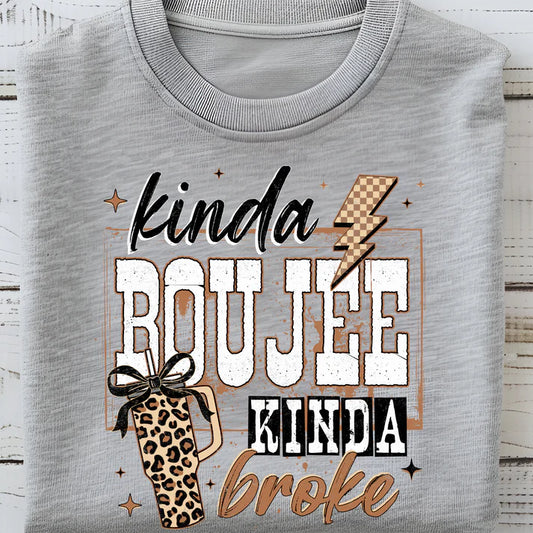 Kinda Boujee - Glitter Print